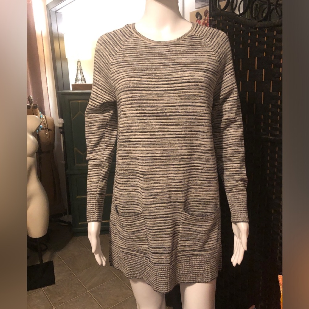 Striped Long Sleeve Sweater Dress by Eight Eight Eight